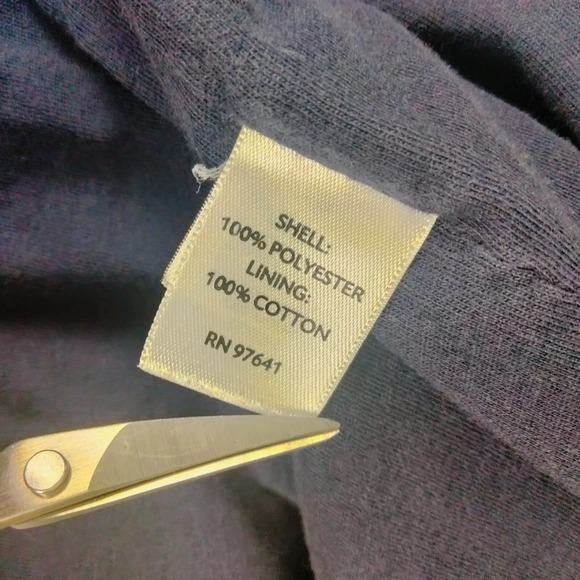 J Jill Rain Jacket Womens XL Blue 4 Pocket Lightweight Utility Outdoor Zip Lined - Picture 9 of 10